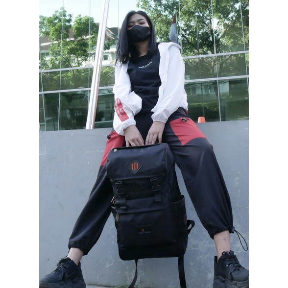 ROUTE BLACK |ManNeedMe x URBAN| Tas Ransel Pria Wanita Tas Backpack ORIGINAL