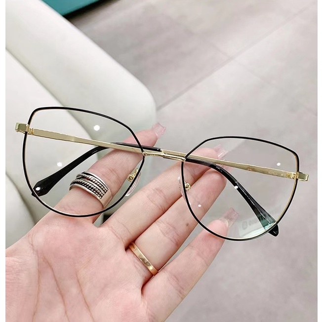 rowling(ka-274)Kacamata Lensa&amp;Frame/New Fashion Blue Light Blocking Reder/Kacamata poliatur tidak teratur Wanita Import Kacamata Fashion