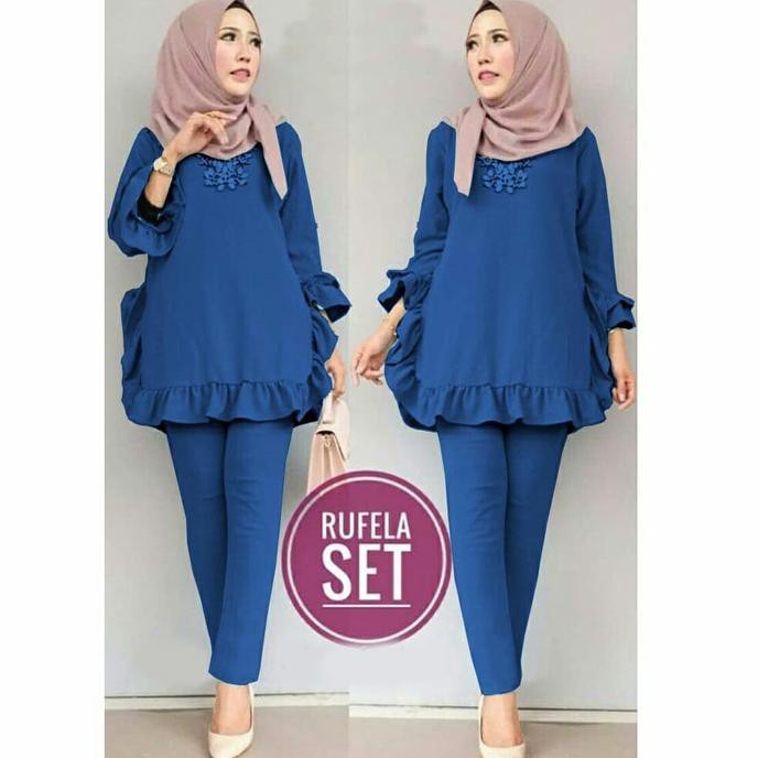 Baju ST RUFELANTA setelan baju hijab muslim wanita santai murah oo17