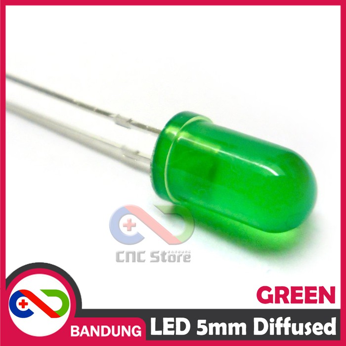 10PCS LED 5MM SUPER BRIGHT GREEN HIJAU DIFFUSED