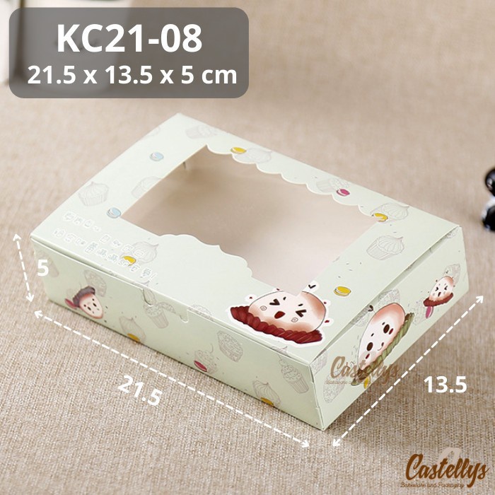 

10 pcs KC21-08 Kotak Box KC14 KC21 Kue Serbaguna Roti Bakpao Mooncake