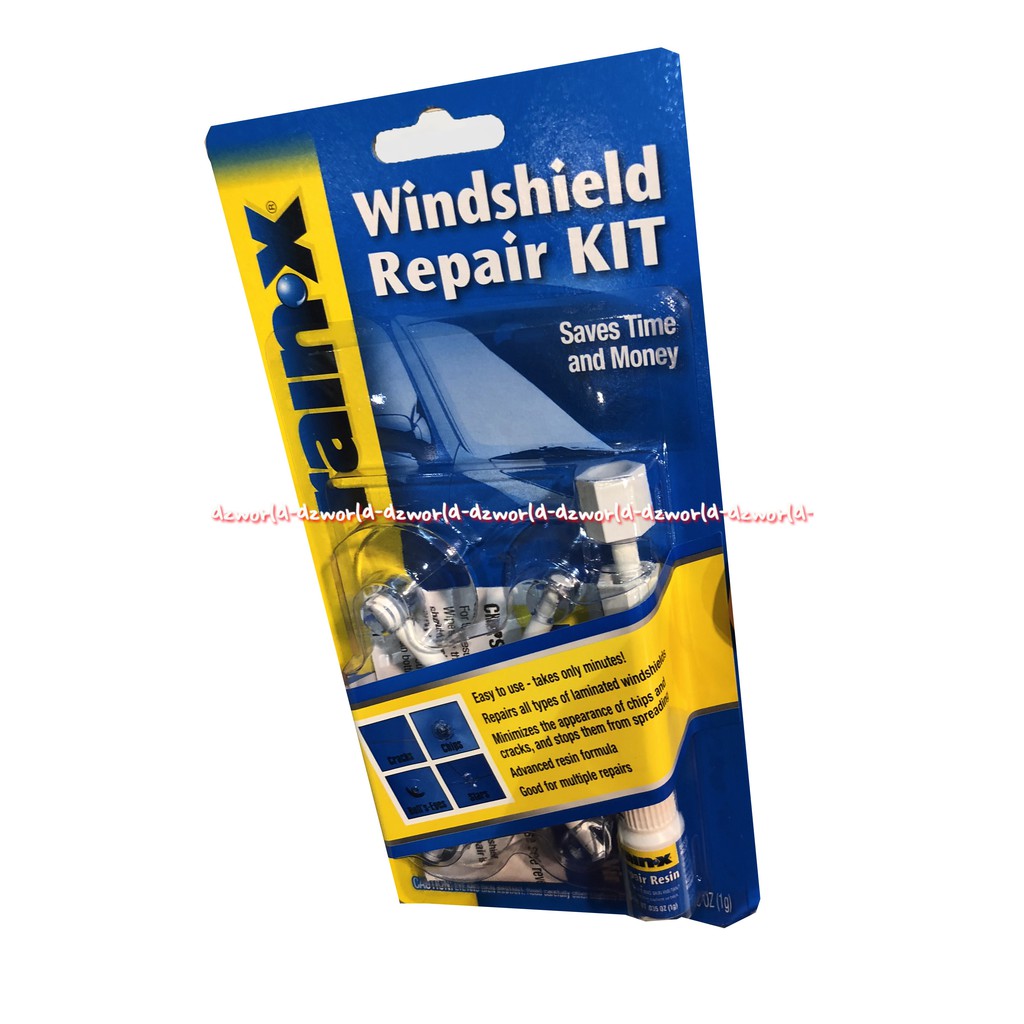 Rainox Windshield Repair Alat Memperbaiki Kaca Mobil Yang Retak Rain.X Rain ox Wind Shield
