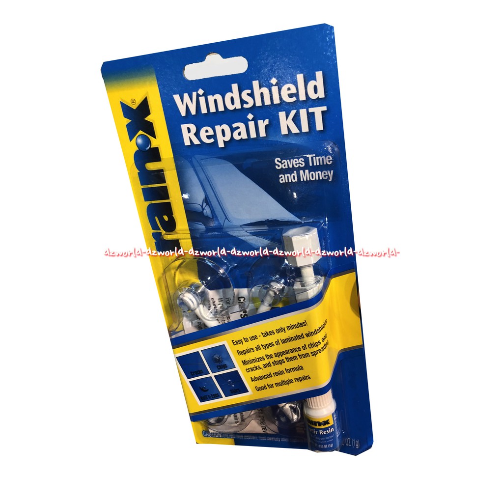 Rainox Windshield Repair Alat Memperbaiki Kaca Mobil Yang Retak Rain.X Rain ox Wind Shield