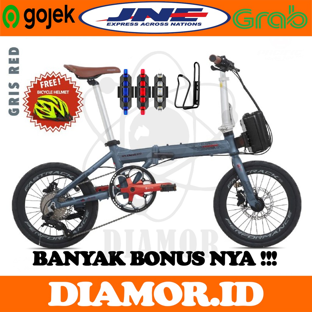 Sepeda Lipat 16 Inch PACIFIC SPLENDID 500 Alloy 9 Speed Rem Hidrolik