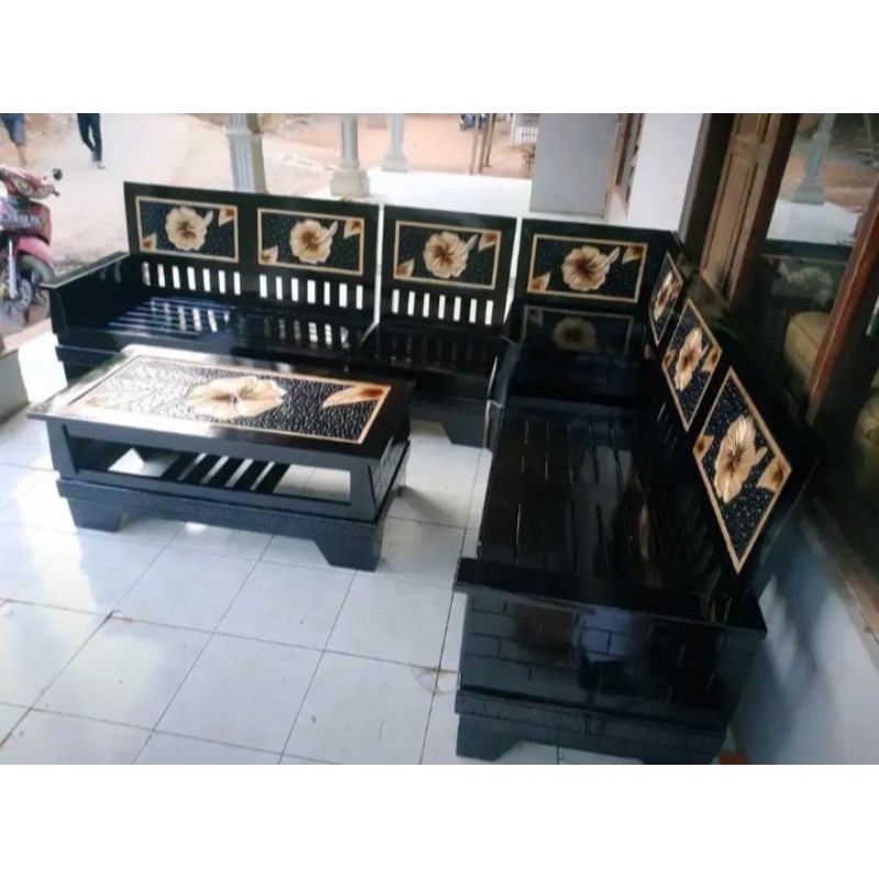 Kursi Tamu Sudut Piramid Kursi Tamu Kayu Jati Mebel Jepara