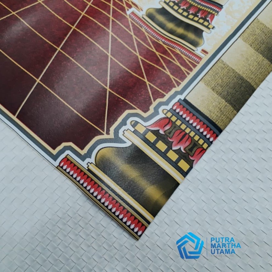 Sajadah Plastik PVC Ukuran 60x110 cm Merah-4