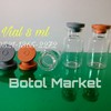 Botol vial kaca 8ml tutup karet