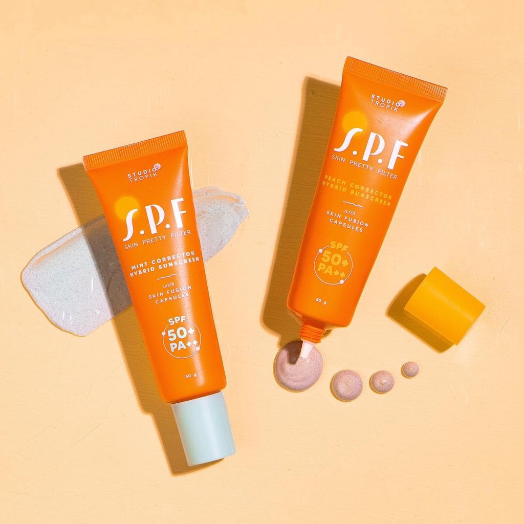 Studio Tropik Skin Pretty Filter SPF 50+ PA++ | UV Sunscreen Mint / Peach