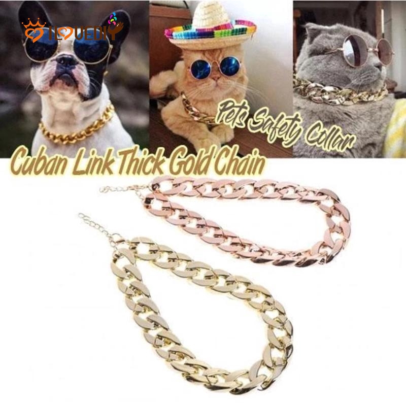 Kalung Rantai Warna Emas Cocok Untuk Anjing/Kucing