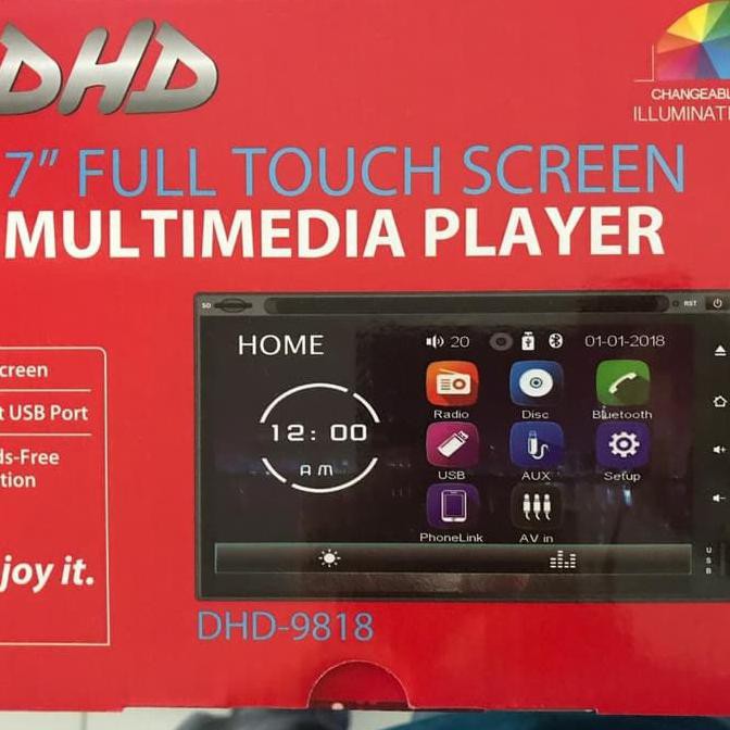 dvd 2din dhd 9818
