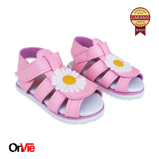 Sepatu Sandal Anak Perempuan Motif Bunga Daisy | Sepatu Sendal Onvie