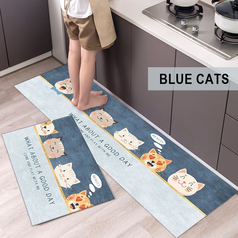 Keset Anti Slip Lantai Dapur Kamar Tidur Kamar Mandi Door Mat Kaki Karpet 2 in 1