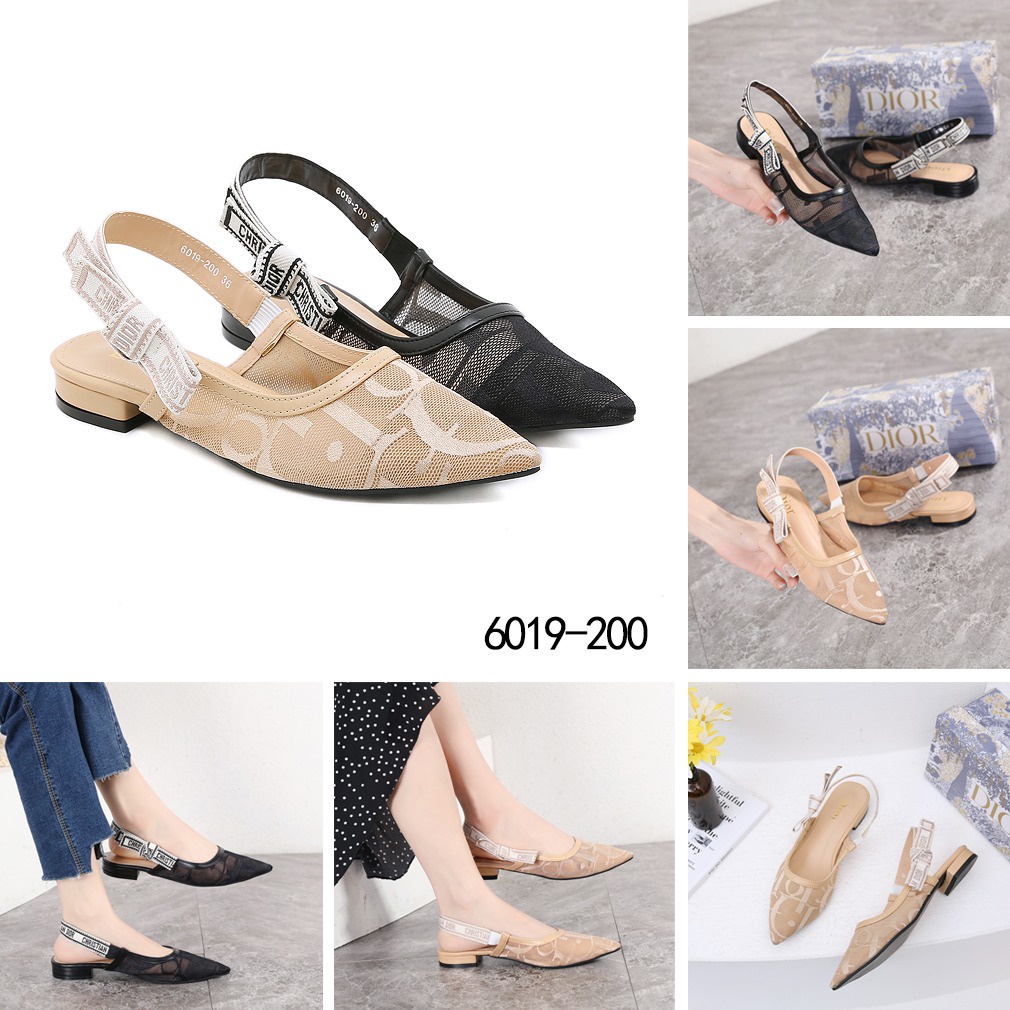 Mesh Slingback Ballet Flat Shoes 6019-200