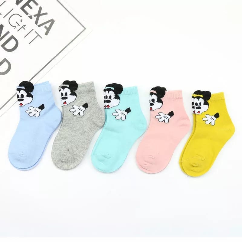 Kaos Kaki Anak Mickey Mouse 1 Set Isi 5 Pasang Socks New