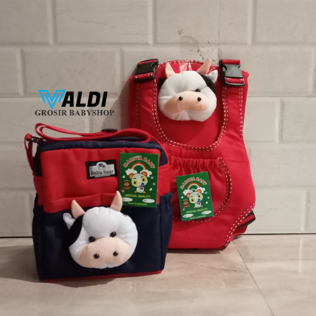 Paket Hemat ( 2 in 1 ) Tas Bayi Sapi Gendongan Ransel Bayi TERLARIS