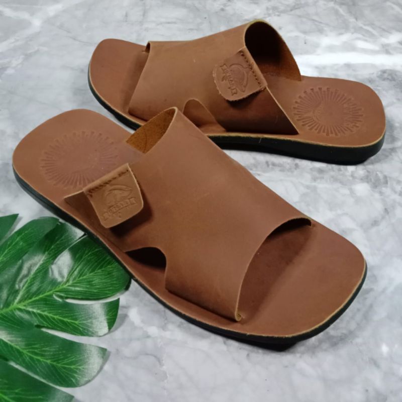 Sandal kokop pria kulit asli 100% Sol karwt tpr tidaj licin