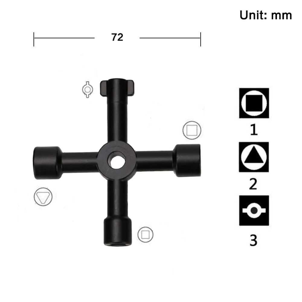 TG-DG435 DIHAKI KUNCI PAS MULTIFUNGSI 4IN1 ELEVATOR CROSS TRIANGLE KEY LXX3116