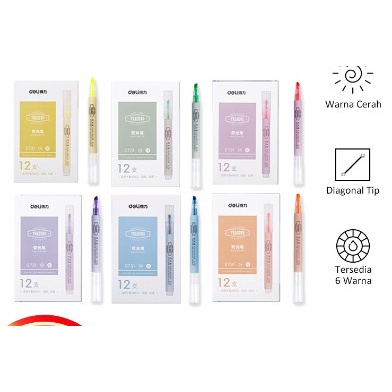 

Highlighter 6-Warna Candy, desain kepala miring untuk penggunaan yang nyaman S731