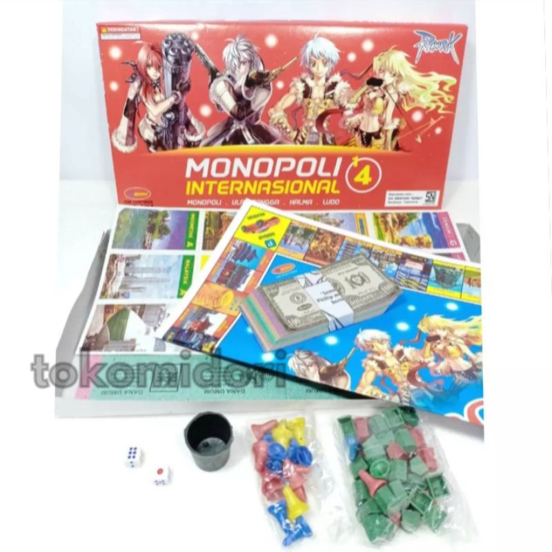 MAINAN BOARD GAME / MAINAN MONOPOLI INTERNASIONAL 4 in 1 / monopoli mainan edukasi anak / mainan mur