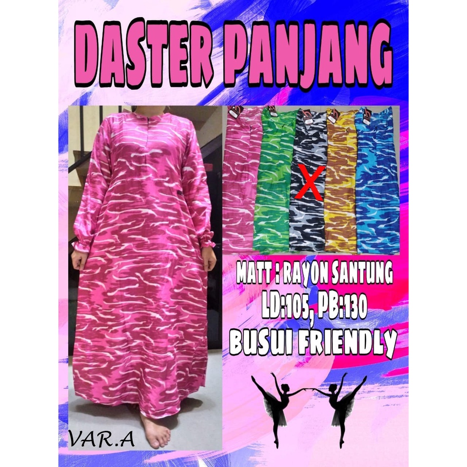 GAMIS RAYON DASTER PANJANG HOMEY DRESS TERLARIS / GAMIS MUSLIM SYARI MOTIF TERBARU HARGA GROSIR