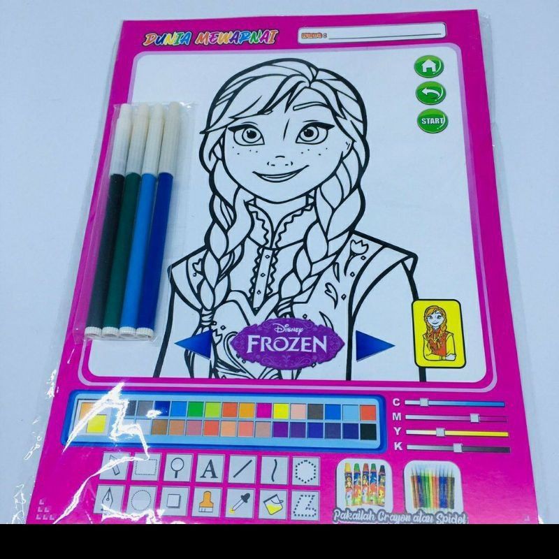 

D3 Paket Mewarnai Spidol Anak Murah JUMBO + Free Spidol Random