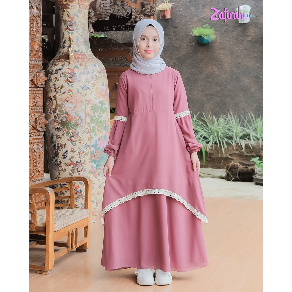 Gamis Malaysia Renda Anak Ori Zafirah Kids