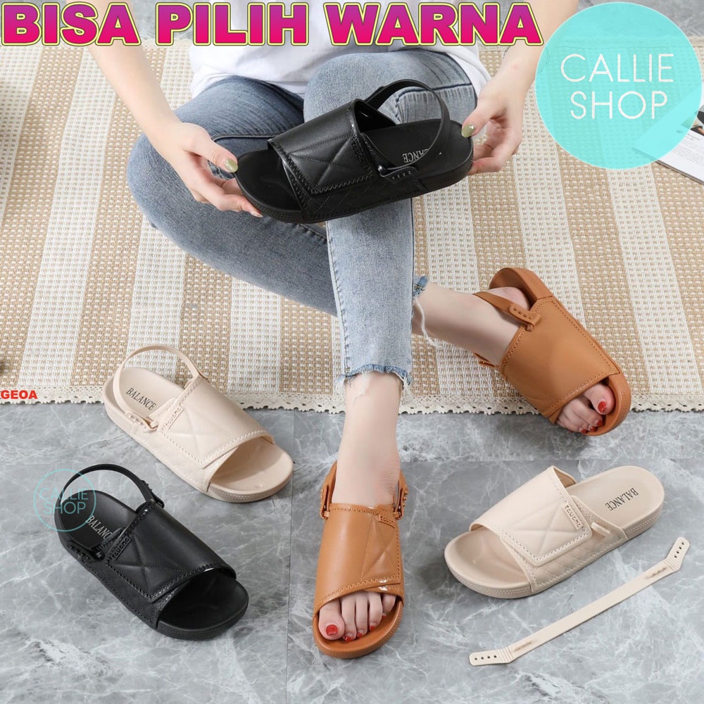 Sandal Tali Wanita 2 in 1 Tawana Jelly Platform Balance 2027-1 TBLBR