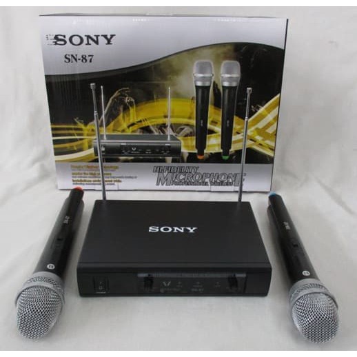 Mic Double Wireless-Microphone-Microphone Tanpa Kabel SONY SN-87**