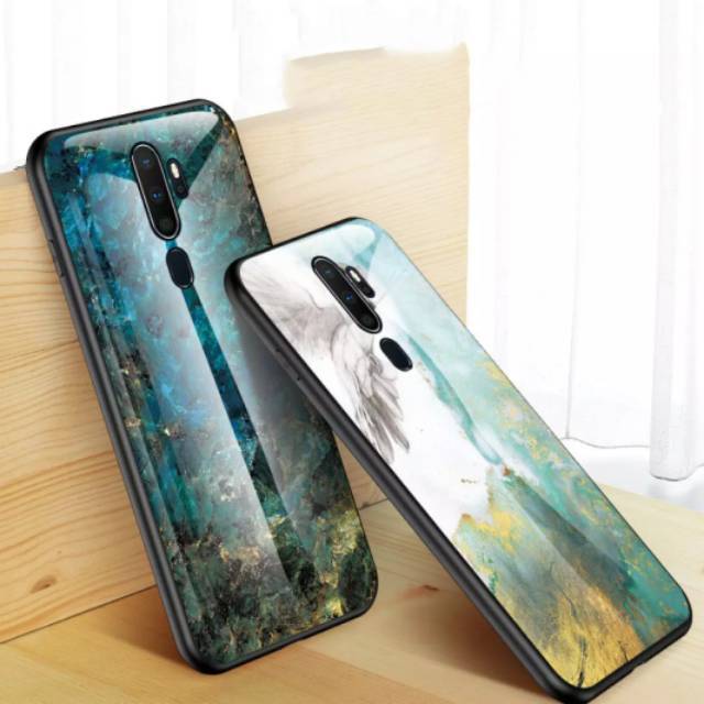 Case Oppo A5 2020 Casing Oppo A5 2020 Marble Luxury Glass Oppo A5 2020