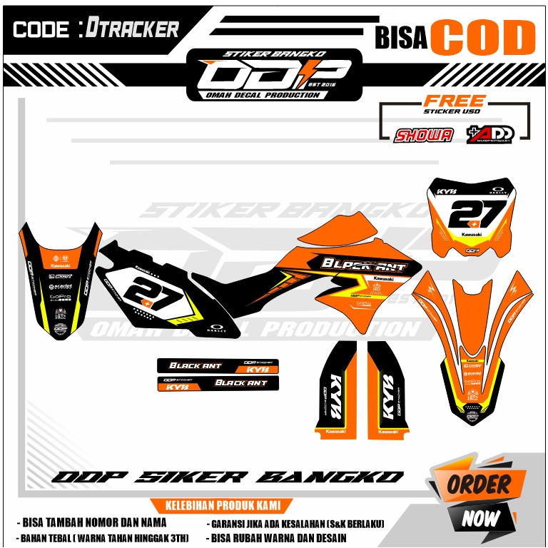VARIASI aksesoris stiker decal dtracker full body dekal striping sticker motor motif termurah bahan 