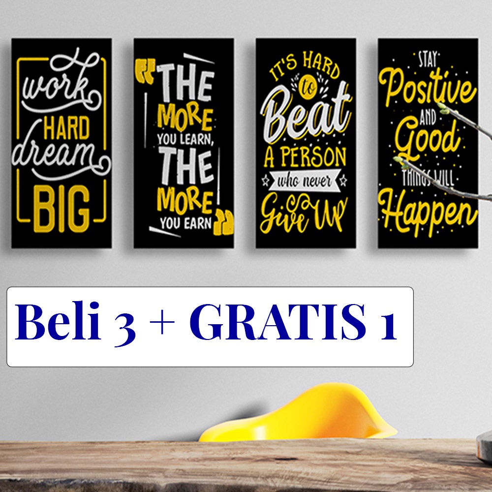 Pajangan Hiasan Dinding Quotes Poster Motivasi Dekorasi Cafe Wall Decor