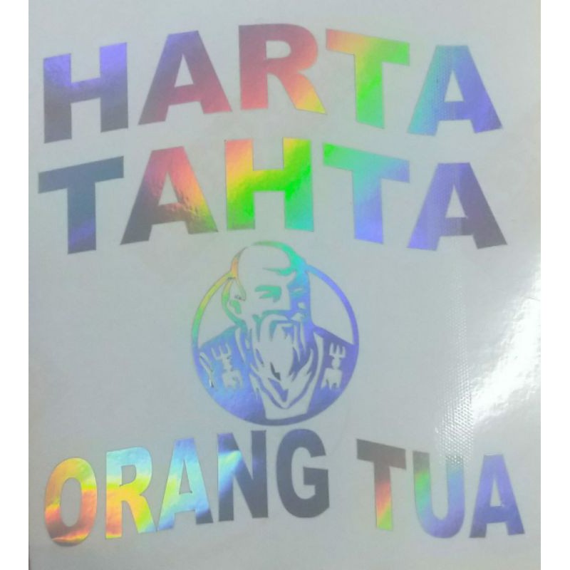 

STIKER HARTA TAHTA ORANG TUA HOLOGRAM TERMURAH