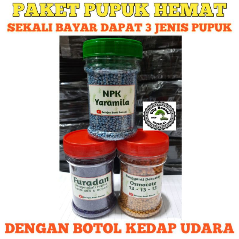 PUPUK LENGKAP BONSAI DAN TANAMAN - OSMOCOTE - NPK - FURADAN