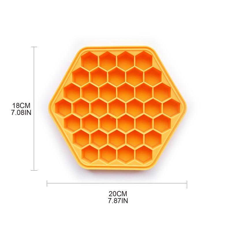 Cetakan Es Batu / Cokelat / Kue / Sabun Bentuk Sarang Lebah 37 Grid Bahan Silikon