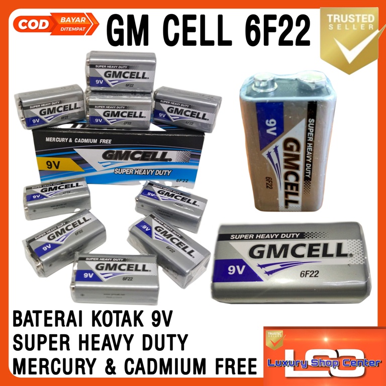 BATERAI KOTAK 9V Super Heavy Duty GM CELL 6F22