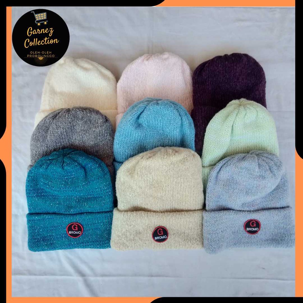 Kupluk Gunung Bromo rajut wool (kerpus)