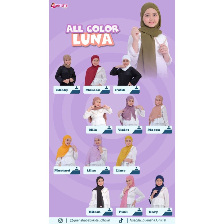 Hijab Pashtan For Kids LUNA original by QUENSHA