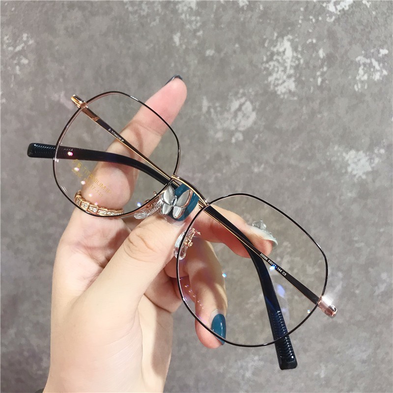 ♥TMALL88♥ Kacamata Baca Frame KM100 Anti Radiasi Metal Gaya Retro / NO MINUS