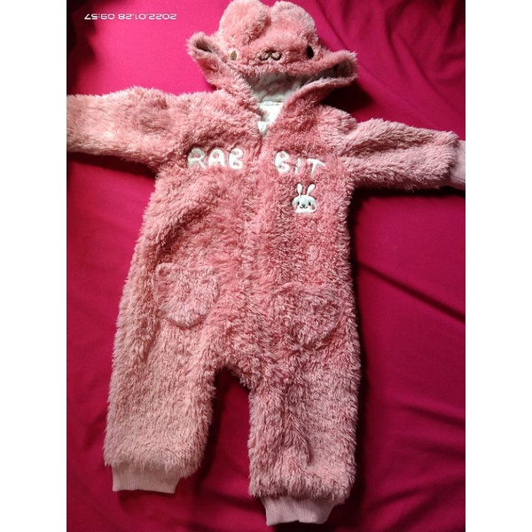 pl jp jumper karakter kelinci bulu cewek size 80 lucu sleep suit