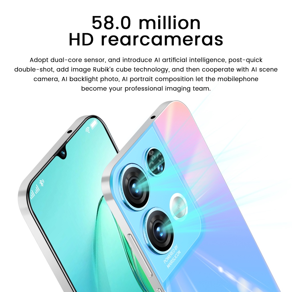 [BISA COD] 2022 Smartphone Baru Rino8 Pro 7.5 -Inch HD Camera HD Ponsel 12GB+512GB Dual -Card Ponsel Murah Android 11.0 Ponsel Baru Promosi Harga Rendah Harga Rendah  murah