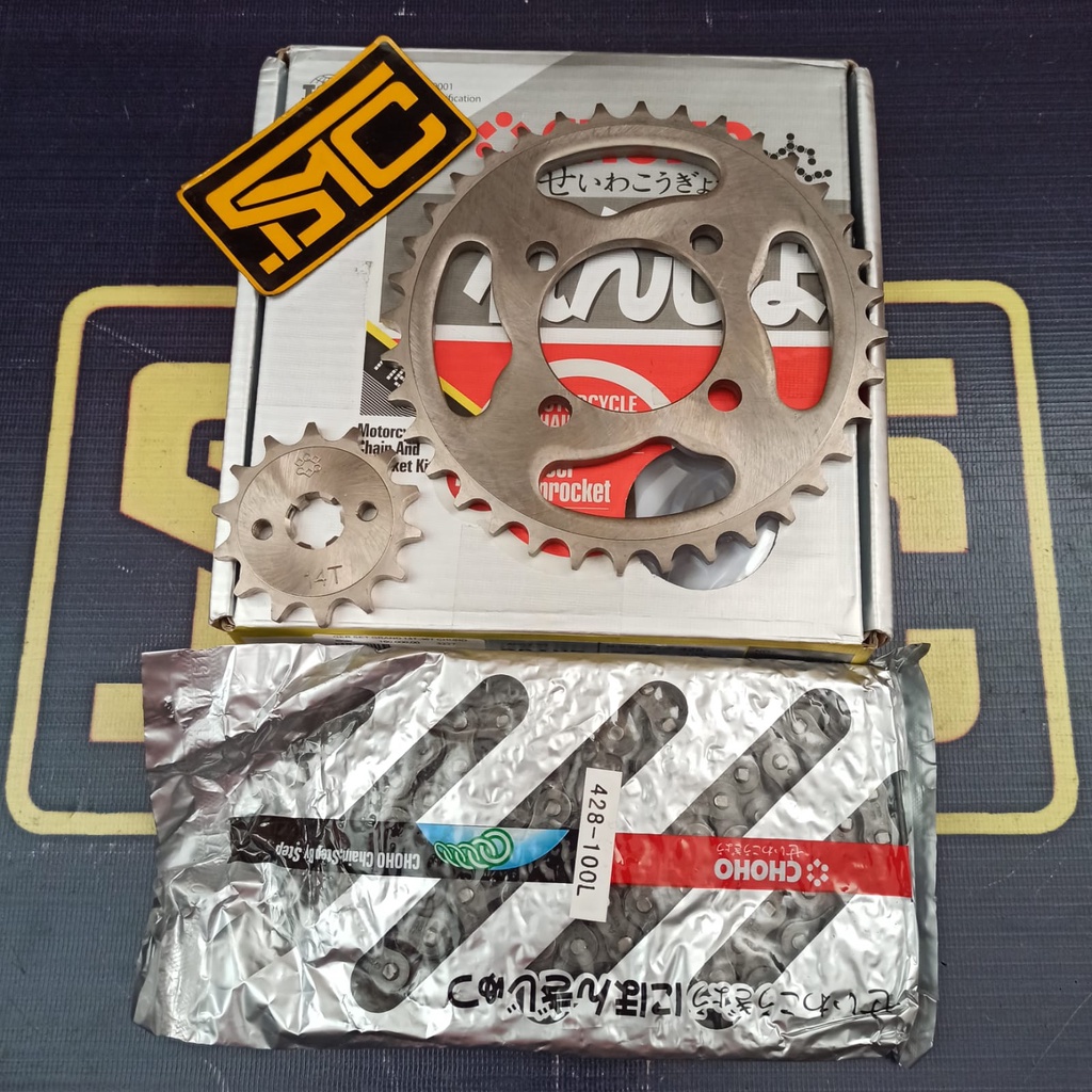 Gear Paket / Gir Set / Sprocket Assy Honda Grand / Legenda / Astrea / Prima Choho 36T 14T 428H - 100