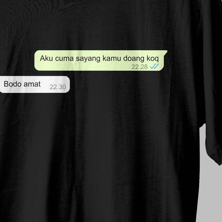 ✻ Akeyo T-SHIRT S-XXL 30+ Warna KAOS KATA UNIK CHAT WA LENGAN PENDEK Panjang COMBED 30S | Maaf kamu 
