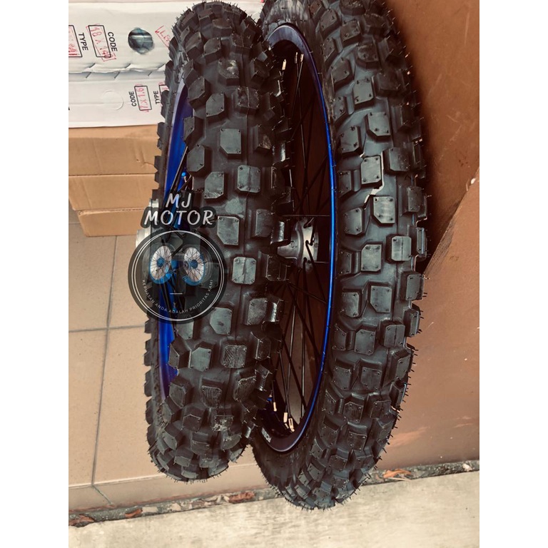Paketan Velg dan Ban Trail CRF Ring 16/19 atau 18/21 BONUS STEL DAN CAKRAM PNP TANPA RUBAHAN