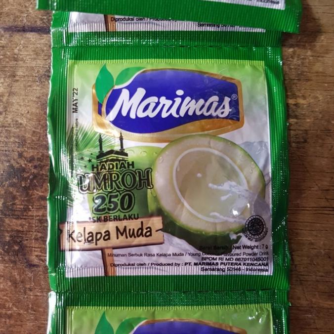 

Promo Awal tahun Marimas kelapa muda Renceng isi 10 Sachet @ 8 gram Murah!!!! Promo Awal tahun