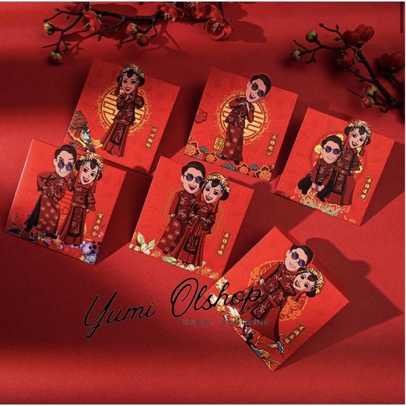 kertas angpao wedding / shuangxi /pernikahan 3D bahan tebal