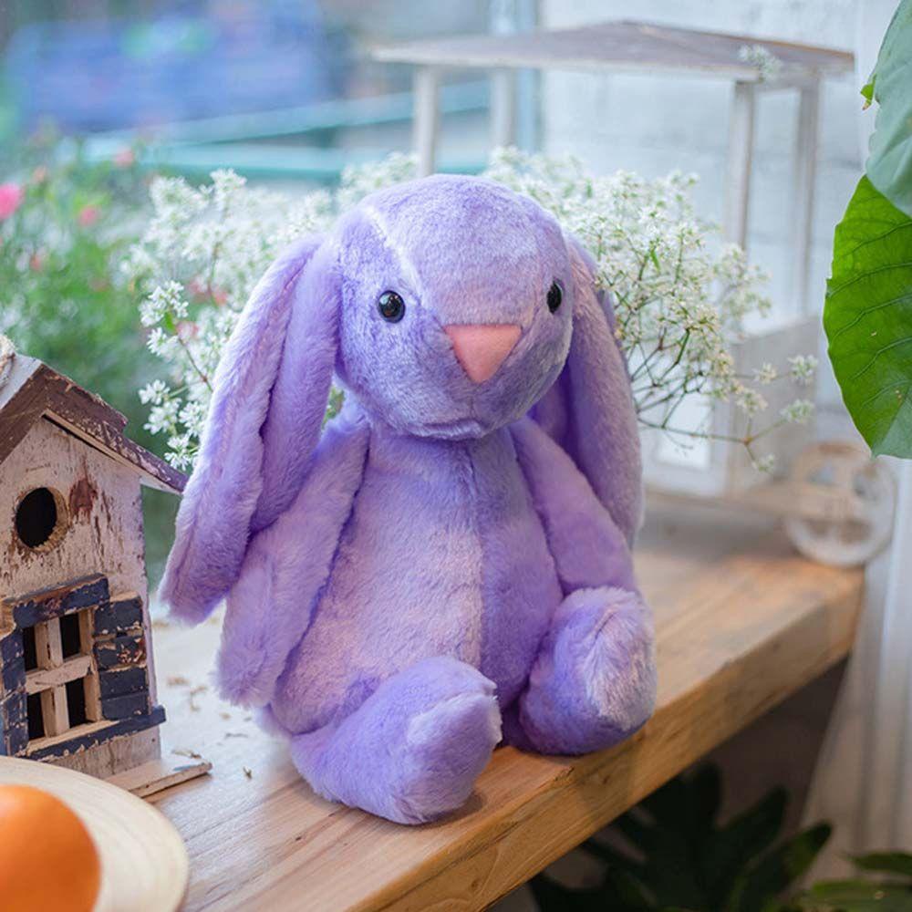 Quinton Long-eared Rabbit Plush Doll 30 cm Kartun Pink Anak Malu Boneka Kelinci Hewan Boneka Mainan