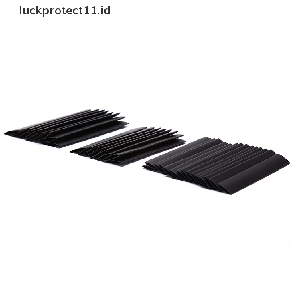 //HG&amp;ID// Fashion 127Pcs Black Glue Weatherproof Heat Shrink Sleeving Tubing Tube Assortment Kit .