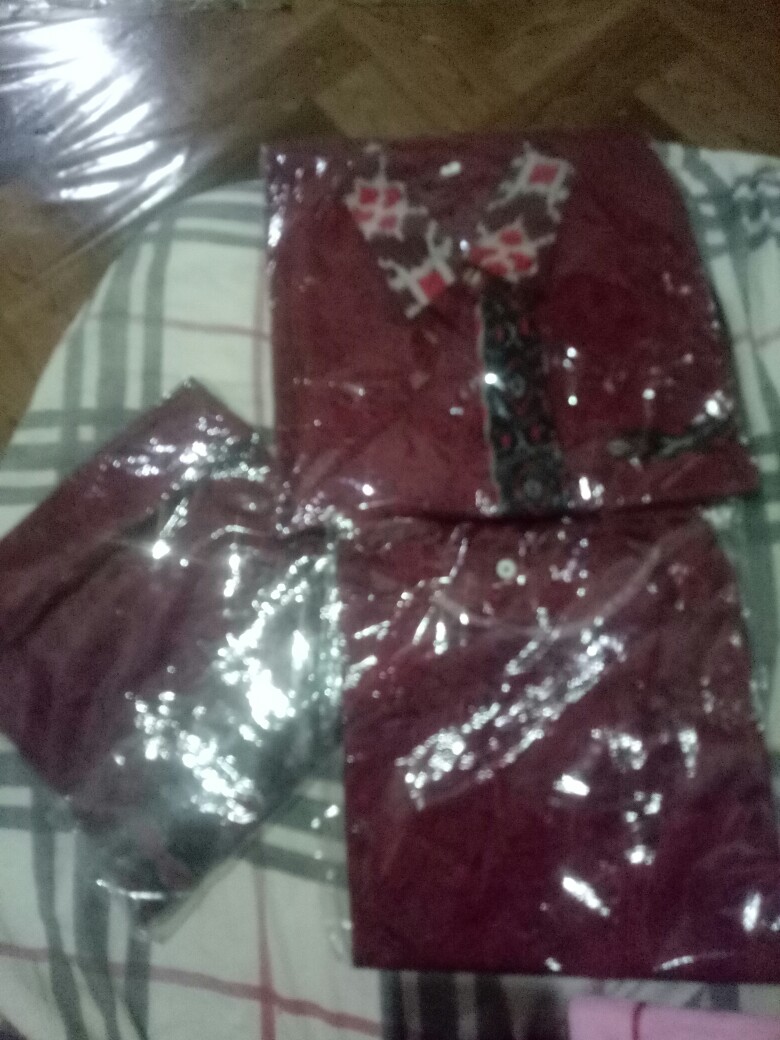 Gamis Couple Keluarga Jumbo Megamendung Merah | Batik Merah