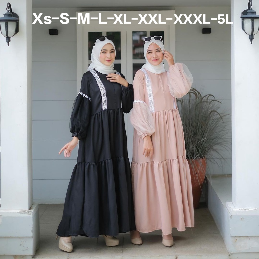 HAYLA LONG DRESS - DRESS KONDANGAN WANITA REMAJA MUSLIM KEKINIAN - BAJU GAMIS JUMBO WANITA TERBARU 2022 – GAMIS HITAM ANAK PEREMPUAN – DRESS RENDA BORDIR PUTIH – DRESS KOREAN – DRESS PESTA – DRESS BUSUI - DRES - PAKAIAN WANITA