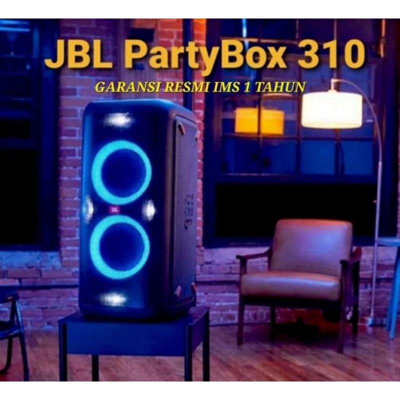 JBL Partybox 310 Speaker Bluetooth Portable Hitam dengan Suara Kencang dan Lampu Dinamis